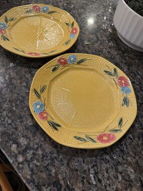 Pair of German Majolica plates